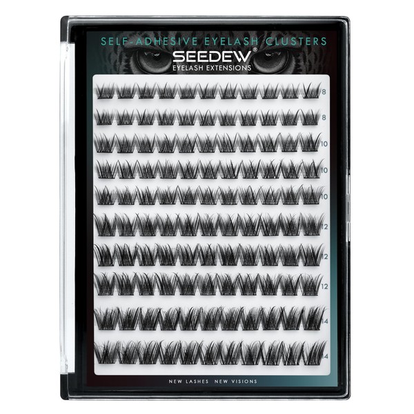 SEEDEW Selbstklebende Wimpern Zuhause, Natürlich 3D Volumen 99 Stück Einzelne