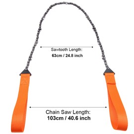 Riuulity Portable Handheld Survival Chain Saw, Lightweight Fast Cutting Ability for Campers Backpackers Fishermen Hikers