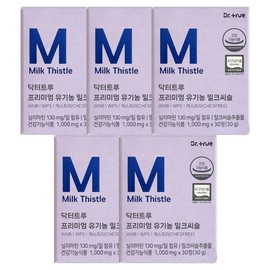 Doctor True Dr. True Premium Organic Milk Thistle 1000mg x 30 capsules (5) / 닥터트루 프리미엄 유기농 밀크씨슬 1000mg x 30캡슐 5개