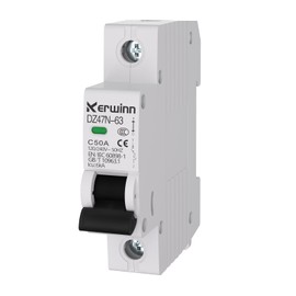 KERWINN Miniature Circuit Breaker 120V/240V ac Circuit Breaker 1 Pole 50Amp Smart Circuit Breaker DIN Rail Mount for Marine Power Systems,Solar photovoltaic Systems(C50A)