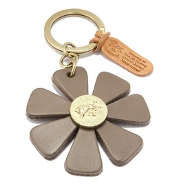 IL BISONTE Key Ring, Keychain, Leather, Genuine Leather, Cowhide Leather, Women's, Men's, Unisex, gray