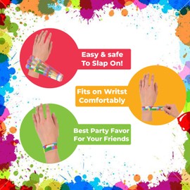 F&F Brickz Snap Bracelets - Pack of 6 Colorful & Fashionable Assorted Designs