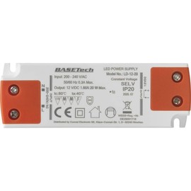 LED Transformer Basetech LD-12-20 BT-2265916