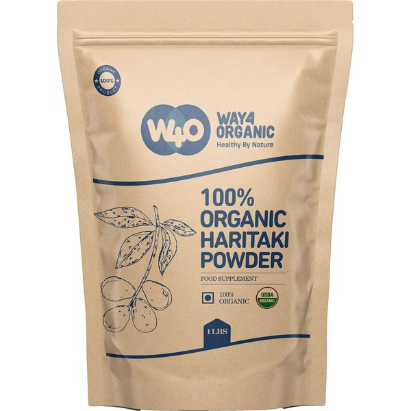 Organic Haritaki Powder 1lb (16 Ounces), Terminalia Chebula (Kadukkai) -