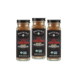 Watkins Gourmet Organic Spice Jar, Ground Cinnamon, 2.5 Ounce Jar, 3 Count