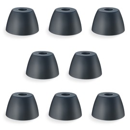 Autiphon Ear Domes for ITC CIC Hearing Aids, Recommend for Autiphon Digit02 Digit03 or Other Similar Devices, Black, Medium Size (M * 8)