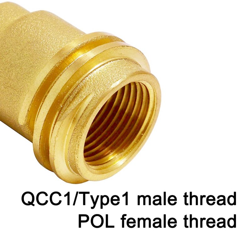 Joywayus Solid Brass QCC1 Nut Propane Gas Fitting with 1/4"
