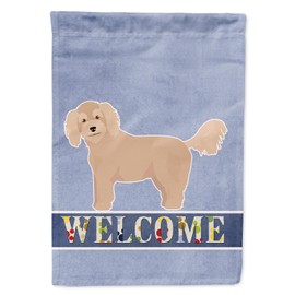 Caroline's Treasures CK3712GF Bichpoo Welcome Garden Flag Mailbox Flag Decorative Yard Flag Banner Outside Patio Artwork Yard Flower Beds, Garden Size, Multicolor