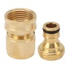 2PCS Water Hose Quick Connector Brass 3/4 Inch Male and