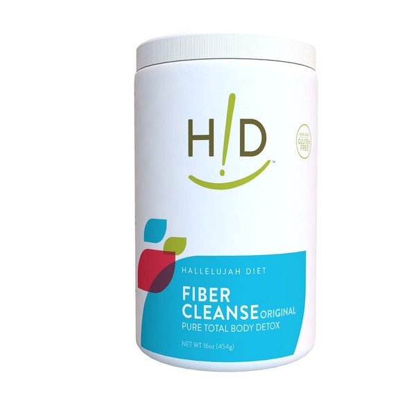 Hallelujah Diet - Fiber Cleanse Powder, Pure Powdered Detox Supplement for Dietary Support, Digestive Balance, & Gut Health, Unflavored, 16-Ounces