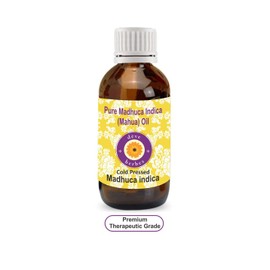 Deve Herbes Pure Madhuca Indica Oil (Madhuca indica) 100% Natural Therapeutic Grade Cold Pressed 30ml (1.01 oz)