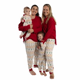 Burt's Bees Baby Baby 2-Piece Family Jammies Matching Holiday Organic Cotton Pajamas, Gingerbread Fair Isle, 18 Months