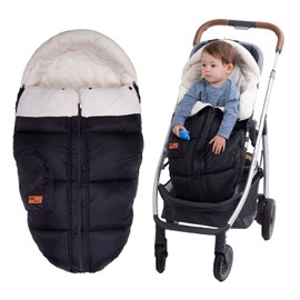 KZ Dotnz Baby Winter Warm Weatherproof Stroller Footmuff, Multifunction Stroller Sleeping Bag, Universal Baby Cozy Stroller Blanket, Soft Fleece Bunting Bag for Stroller