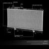 DNA Motoring OEM-RA-13293 Factory Style Aluminum Cooling Radiator Compatible with