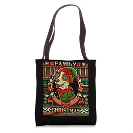 Jack Russell Terrier Family Christmas Dog Santa Claus Elf Tote Bag