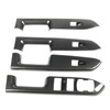 4 Pcs Door Window Control Panel Cover Carbon Fiber Style