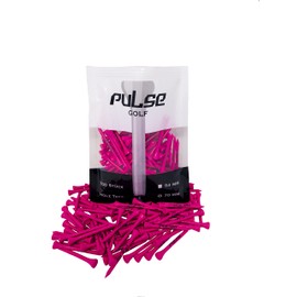 Premium Wooden Golf Tee - Pack of 100 (Neon Pink, 70)