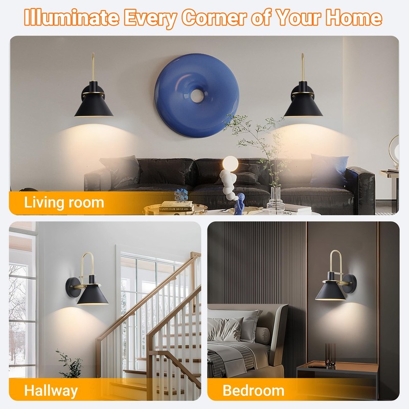 Battery Operated Wall Sconces Set Of Two, Rechargeable Wireless Wall