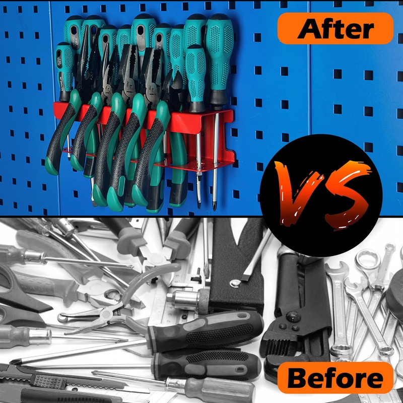 ULIBERMAGNET Magnetic Screwdriver Holder,Heavy Duty Pliers Metal Organizer Rack,Wall Mount