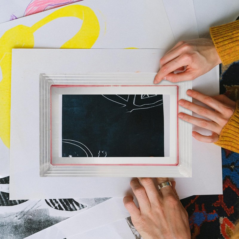 SEWACC Aluminum Alloy Screen Printing Frame for Projects Portable Silk