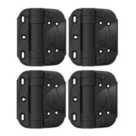 Safetech Hardware CoilKlik Self-Closing Gate Hinges (2 Pack) | Self-Aligning Heavy Duty Spring Hinges | Adjustable Tension | Pool Safety Hinge | Square Post, Vinyl/PVC, & Wood | Black