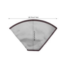 Pour Over Coffee Filter, 4‑6 Cup Stainless Steel Reusable Coffee Strainer Bag Foldable Mesh Coffee Filters Cone