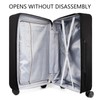 Linpr Transparent PVC Suitcase Cover, No Disassembly Required Clear Luggage