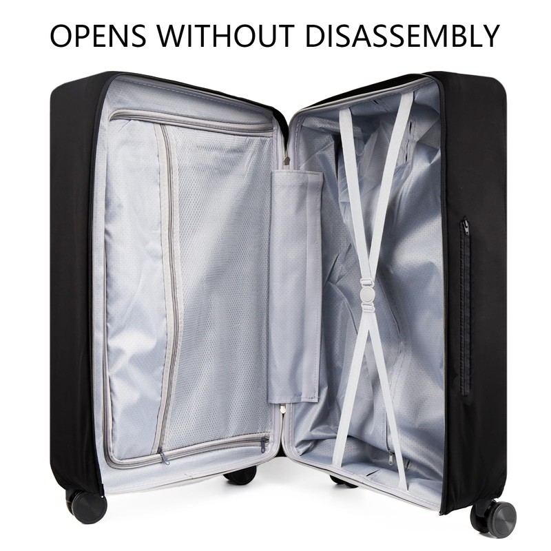 Linpr Transparent PVC Suitcase Cover, No Disassembly Required Clear Luggage