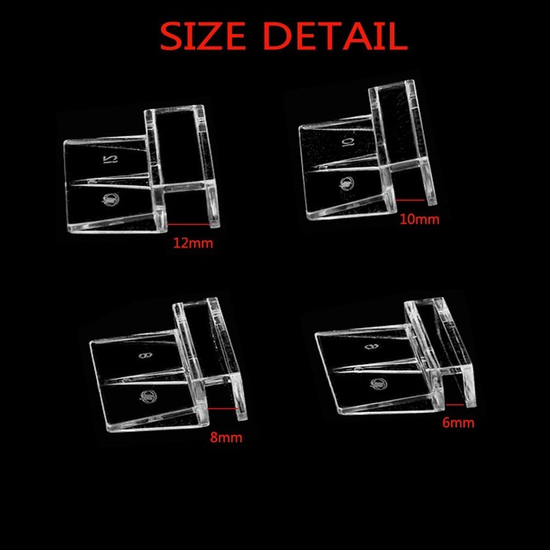 Haulonda 4pcs Clear Color Acrylic Aquarium Fish Tank Glass Cover