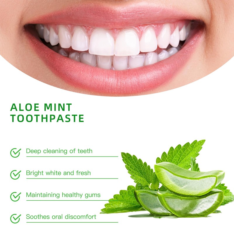 Aloevera Toothpaste Minty Flavour Cleaning Toothpaste Helps Deep Cleaning Teeth
