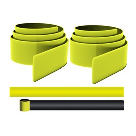 G5 HT SPORT [Kit visibilita Notturna Gilet + Fasce Riflettenti a Scatto Bracciali Riflettenti Catarifrangente Running Bici pedoni bracciali Slap Band Sicurezza Stradale [Kit 2-4-8pz] (2 Pezzi)