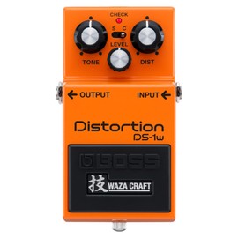 Boss DS-1W Waza Distortion Effect Guitar Pedal Bundle with Instrument Cable, Picks, and Austin Bazaar Polishing Cloth