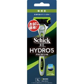 Hydro Schick Hydro 5 Premium Sensitive Skin Holder with Skin Guard 5 Blades Green