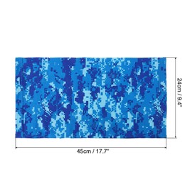 PATIKIL Neck Gaiter, 4 Pack Breathable Cooling Face Cover Scarf for Men and Women Sun Protection Face Neck Cover for Cycling Running, Camo Blue