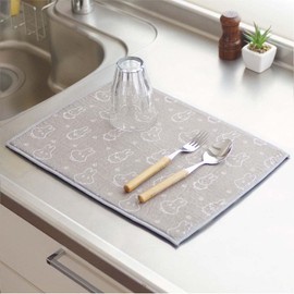 Okato Miffy Water Absorbing Drying Mat, Ghost Pretend, 11.8 x 15.7 inches (30 x 40 cm)