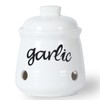 HAOTOP Garlic Keeper with Lid, Ceramic Mini Garlic Saver Container