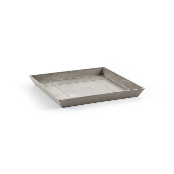 Ecopots Modern Recycled Plastic Square Flower Pot Planter Saucer -