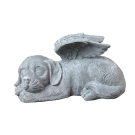 WANGCL Memorial Garden Ornaments, Dog Angel Wings Ornament, Dog Angel Statue, Mini Animal Statue for Garden, Tombstones or Lawn Decoration
