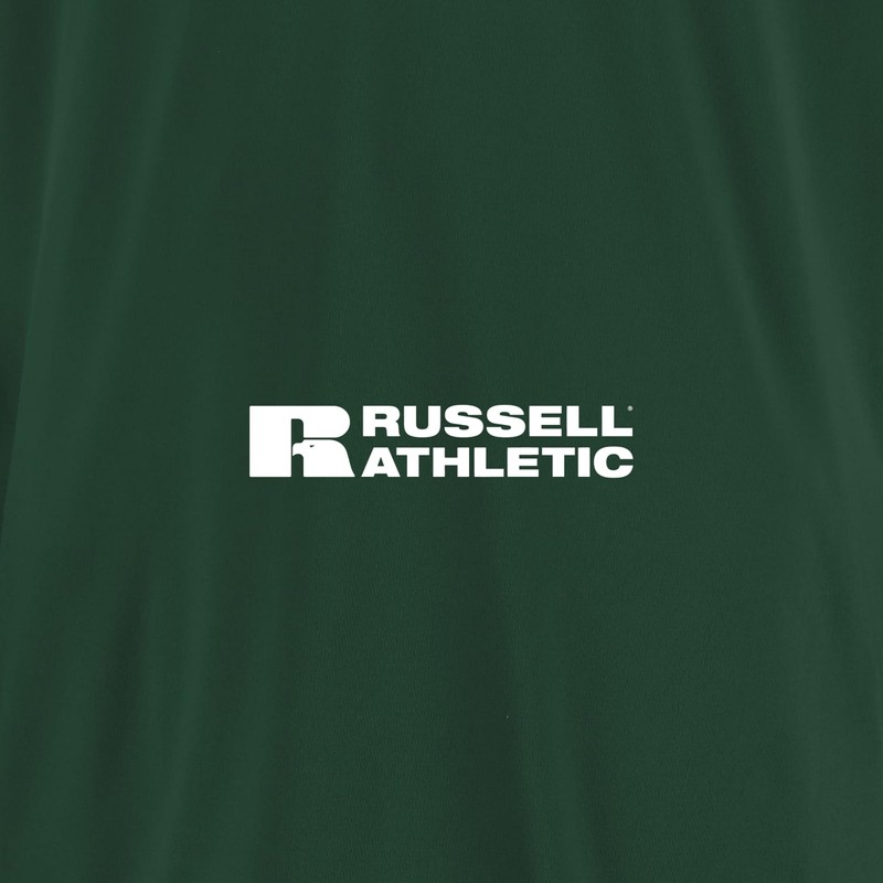 Russell Athletic Performance Two-Button Solid Jersey Dark Green M