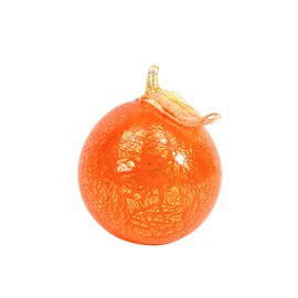 MY ITALIAN DÉCOR Handmade Murano Glass Life-Size Orange Figurine, 4 Inch Tall, Blown Glass Fruit, Paperweight, Glass Decor, Fake Fruit, Blown Glass Decor, Glass Art, Made in Italy