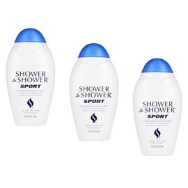 Shower To Shower Ducha a ducha en polvo corporal Sport 8 oz, sin talco (paquete de 3)