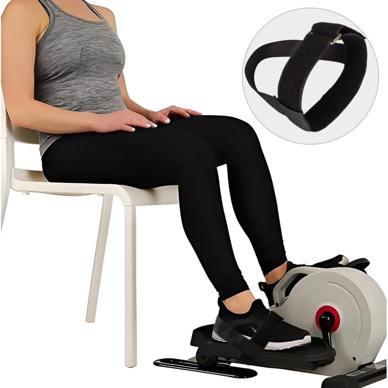 4PCS Leg Exerciser Machine Pedal Straps, Leg Exerciser Traction Straps,Adults