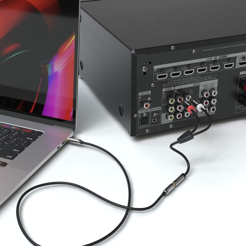 JAMEGA - RCA to Jack Adapter | Aux to RCA