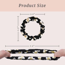 Mirlern 30 Pcs Small Scrunchies for Women Girls, No Damage Hair Accessories Ponytail Holders, Elastic Soft Rubber Bands for Thick Thin Hair (Leopard Print)