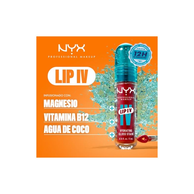 NYX Professional Makeup, Lip IV Tinta para Labios Hidratante con