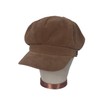 CRAGGI Baker Boy Newsboy Cap Camel Brown Velvet Women's Hat,