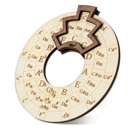 Circle Of Fifths Wheel Guitar Melody Tool Wooden Wheels Round Wooden Melody Chord Tool Chord Wheel For Musicians Musical Educational Chord Wheel Large Size Notes Chords For Notes Chords Key Signature