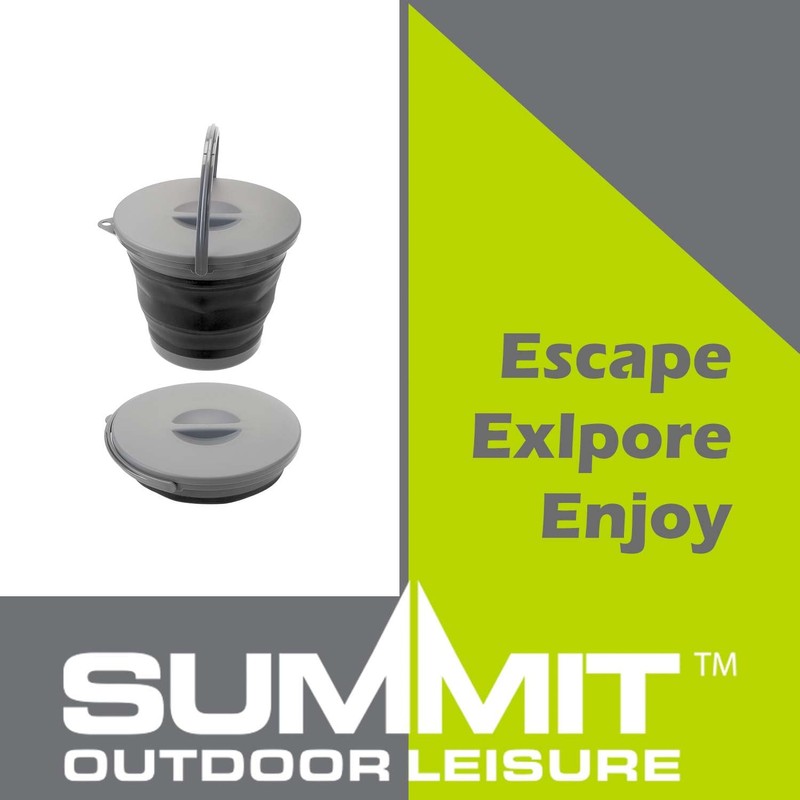 VFM e-Store - Camping Bucket Lid Easy Carry Handle Collapsible