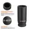 sourcing map 12-Point Deep Impact Socket 1/2 Inch Drive 24mm