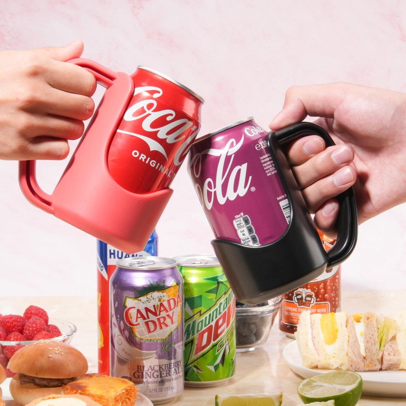 Regular Can Holder with Handle, 2 Pack Hand Grip for